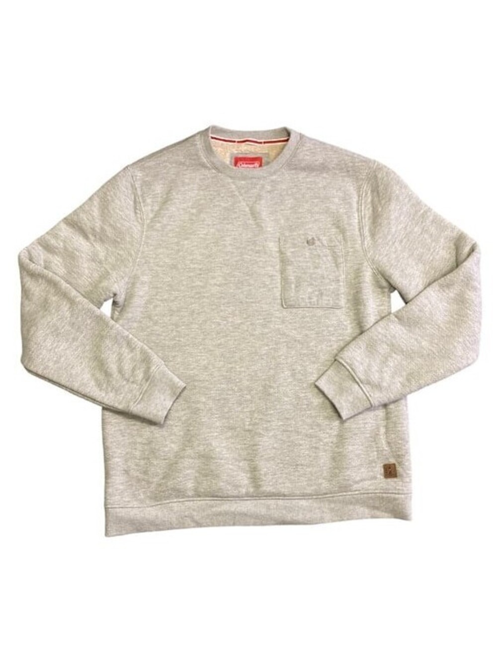 Coleman Men's Long Sleeve Comfort Fit Sherpa-Lined Chest Pocket Crew